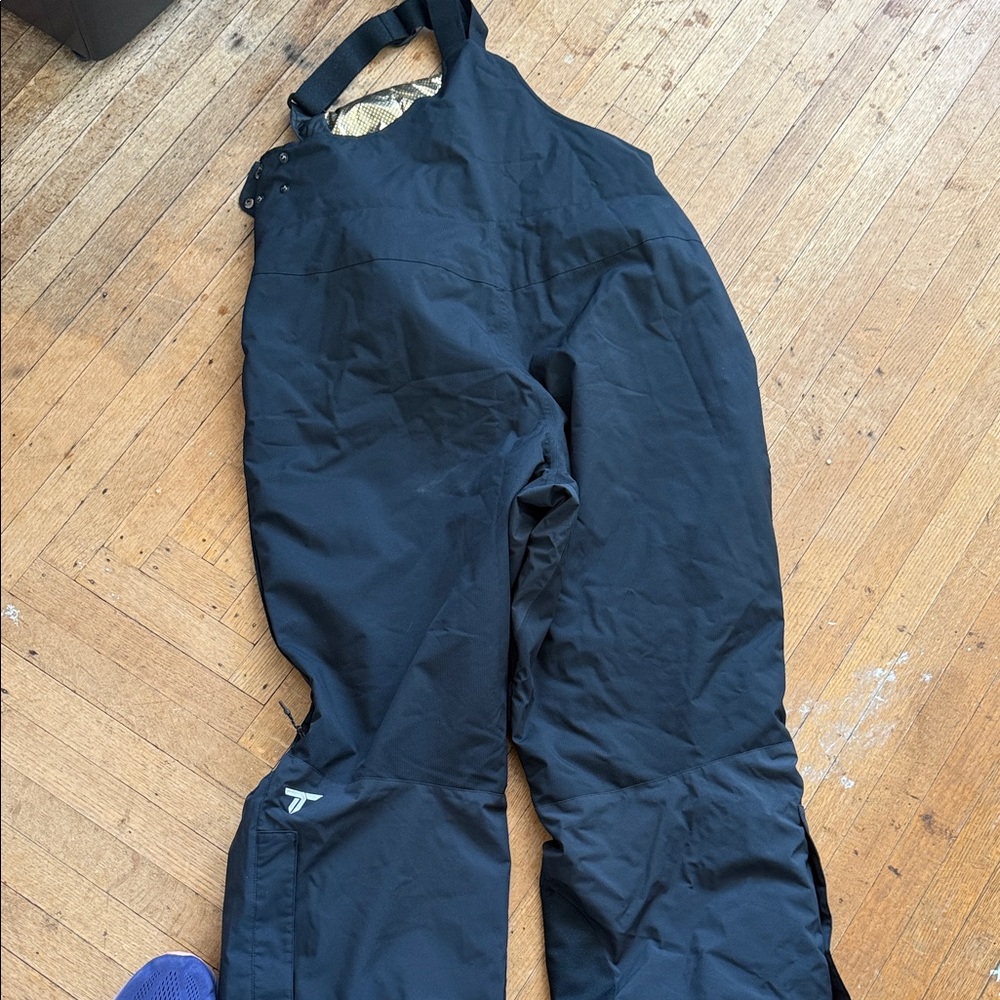 Columbia Gold and Black Snow Bib Overalls